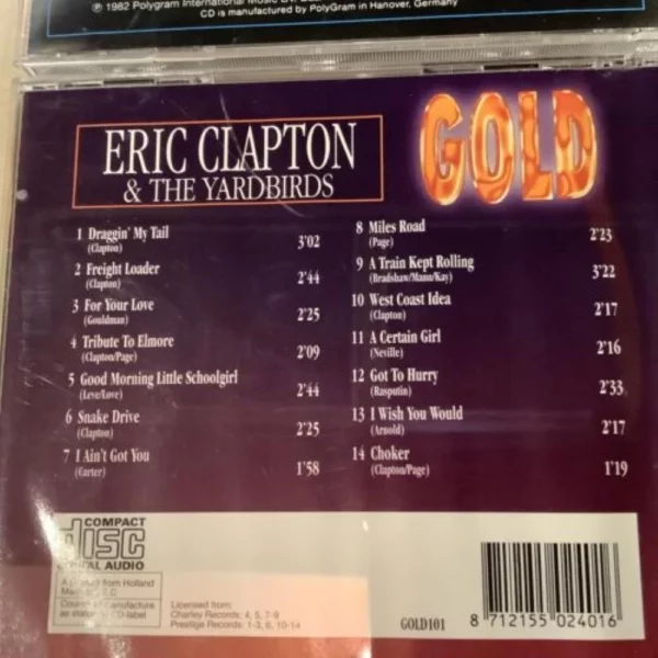 Gold Eric Clapton CD Top-quality Free UK shipping