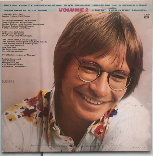 The Best Of John Denver Volume 2 John Denver 1973 Records Top-quality