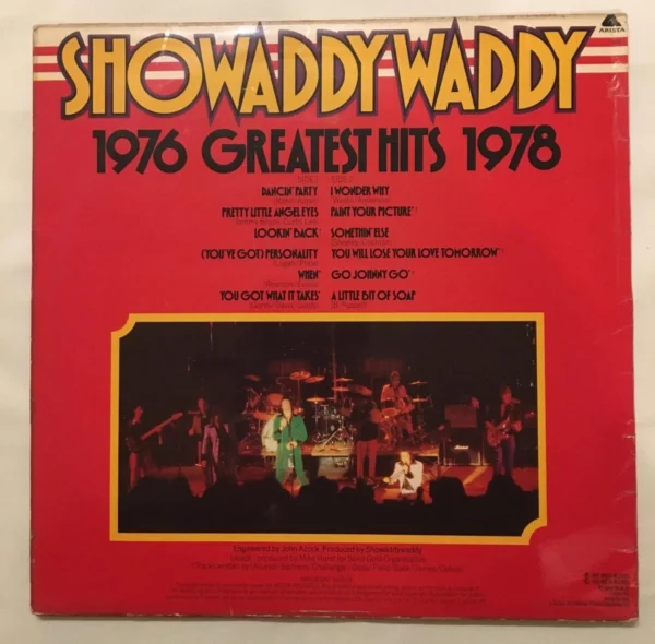 "Greatest Hits 1976-1978" Showaddywaddy 1978 Records Top-quality