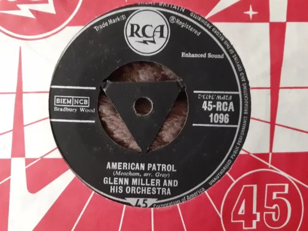 American Patrol/Little Brown Jug Glenn Miller 1958 Records Top-quality