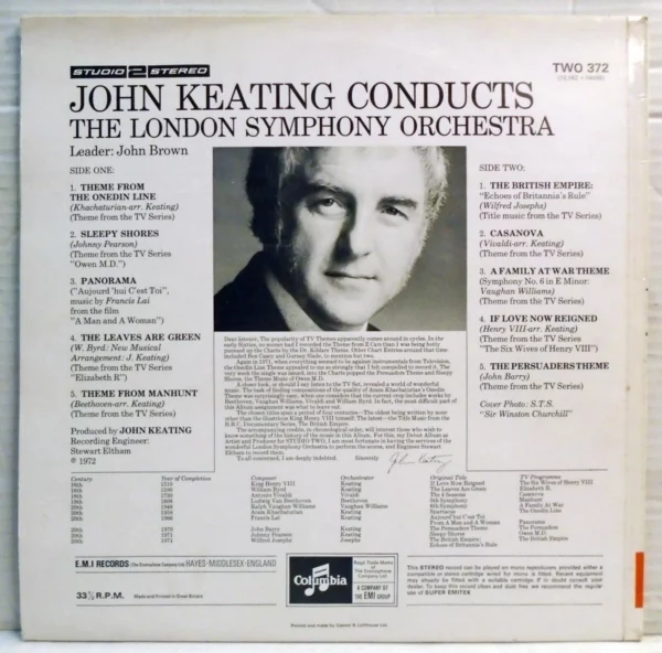 The London Symphony Orchestra John Keating Conducts 1972 Records Top-quality