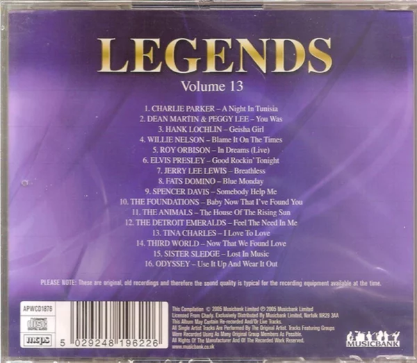 Legends Vol. 13 Various 2005 New CD Top-quality Free UK shipping