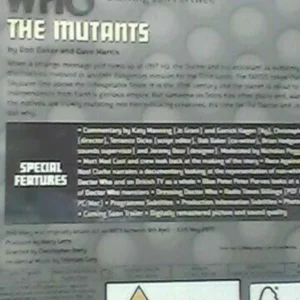 Doctor Who: The Mutants [DVD] Special Features - Jon Pertwee Katy Manning - BBC