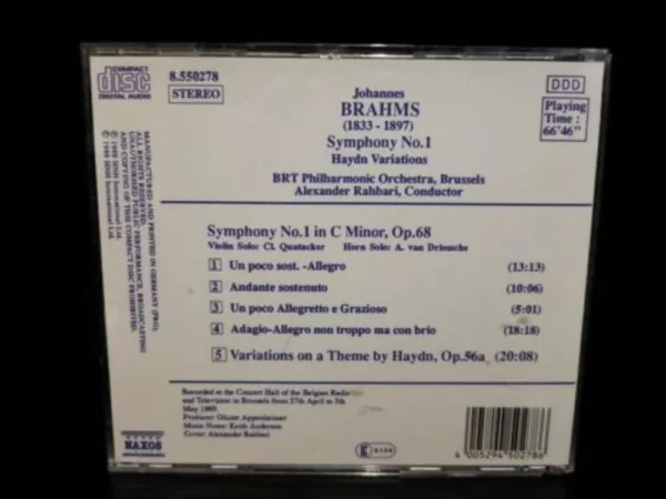 Brahms BRT Philharmonic Orchestra CD Top-quality Free UK shipping