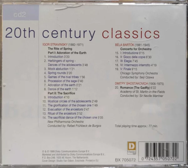 20th CENTURY CLASSICS CD 2 Various 1999 CD Top-quality Free UK shipping