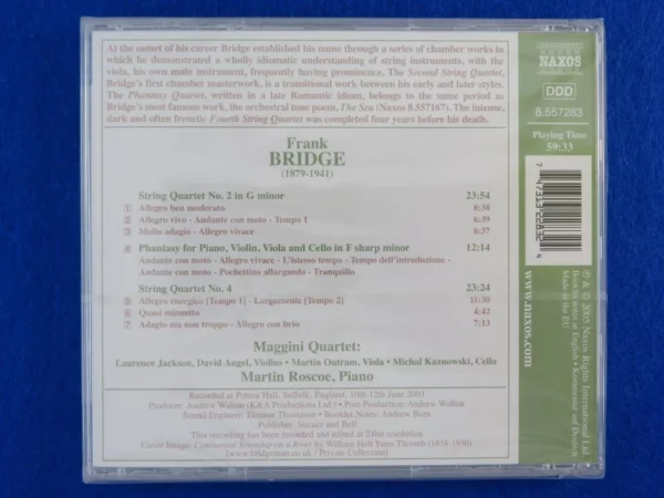 Frank Bridge String Quartets Maggini Quartet 2005 CD Top-quality