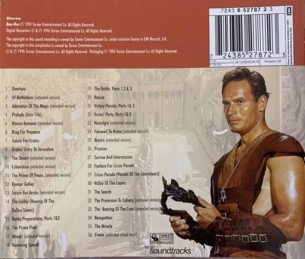 Ben-Hur (Original Motion Picture Soundtrack) Miklos Rozsa 1996 CD Top-quality