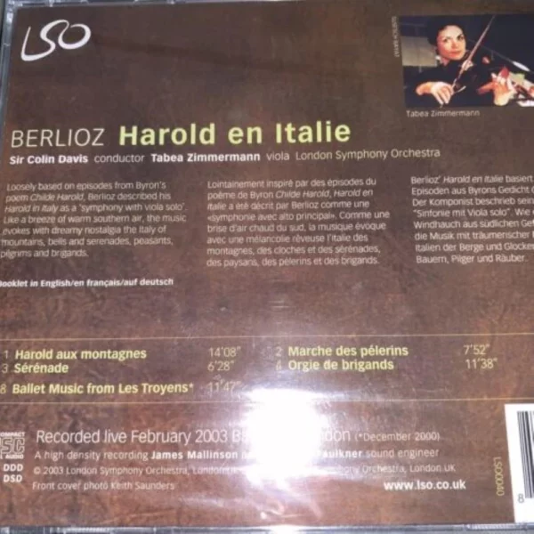 Berlioz - Harold en Italie Colin Davis LSO Colin Davis CD Top-quality