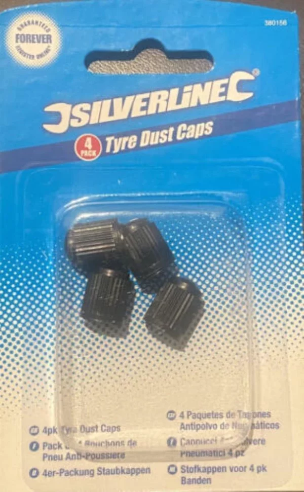 Tyre Dust Caps 4pk Valve Dust Protection Ribbed Grip Top-quality