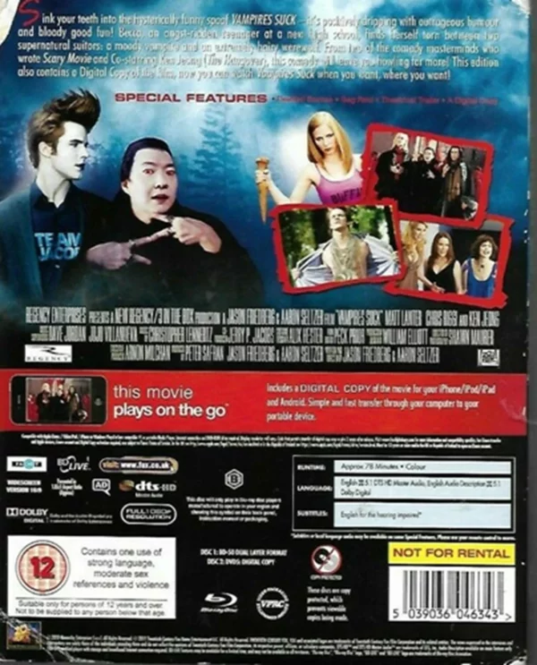 Vampires Suck Jenn Proske Blu-ray Top-quality Free UK shipping