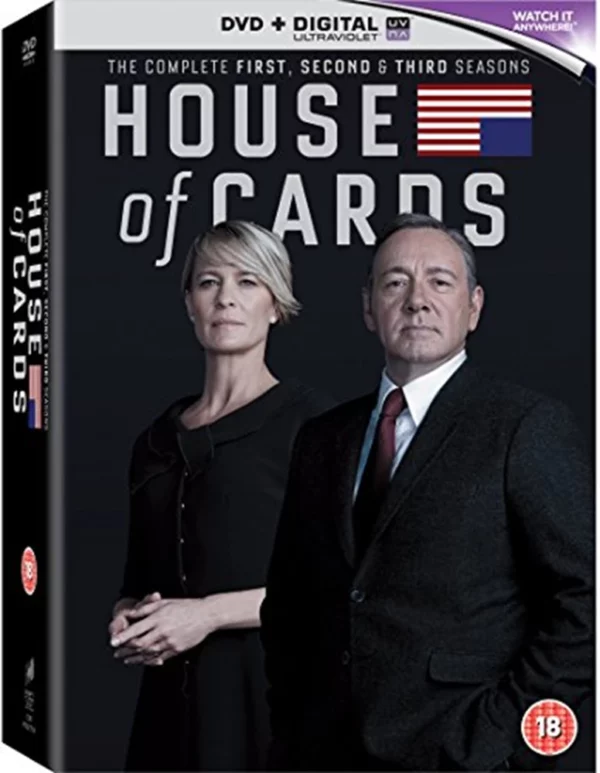 House of Cards - Season 1-3 Kevin Spacey 2015 DVD Top-quality Free UK shipping