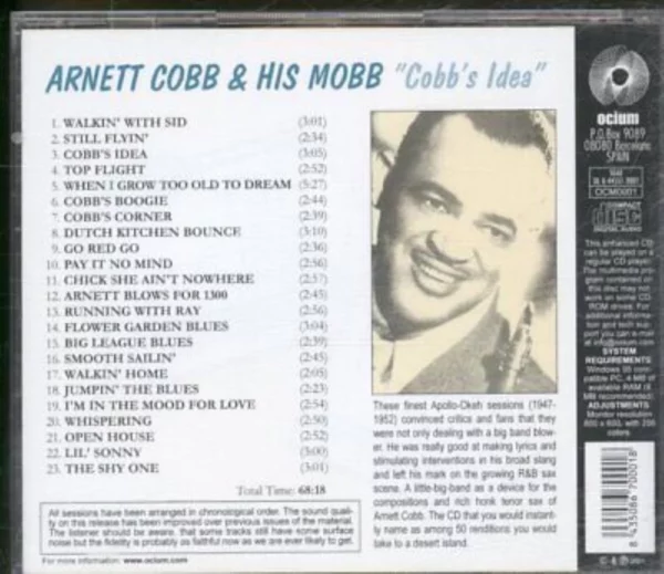 CobbS Idea Arnett Cobb/His Mobb Cobb 2001 CD Top-quality Free UK shipping