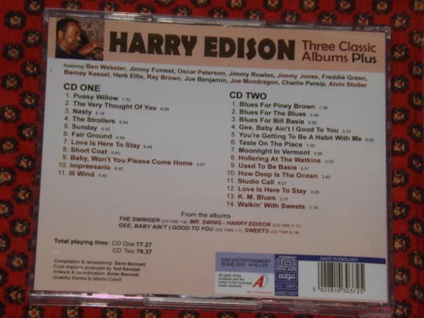 Three Classic Albums Plus Harry Edison 2011 CD Top-quality Free UK shipping