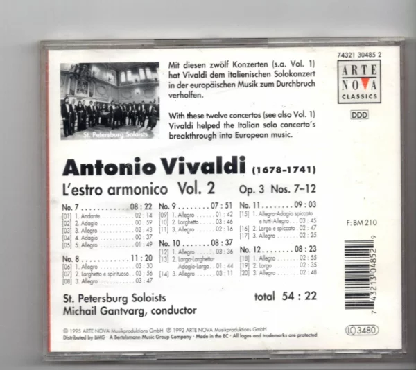 Antonio Vivaldi, L'estro Armonico Vol 2 1995 CD Top-quality Free UK shipping