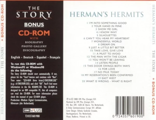 Herman's Hermits The Story Herman's Hermits CD Top-quality Free UK shipping