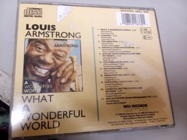 What a Wonderful World Louis Armstrong CD Top-quality Free UK shipping