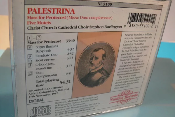 Palestrina mass for pentecost and motets palestrina 1988 CD Top-quality