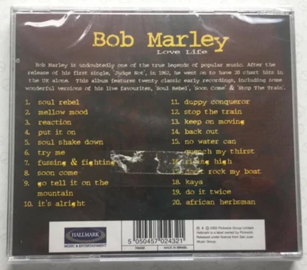 Love Life Bob Marley 2002 CD Top-quality Free UK shipping