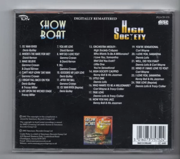 Show Boat / High Society Various 2002 CD Top-quality Free UK shipping