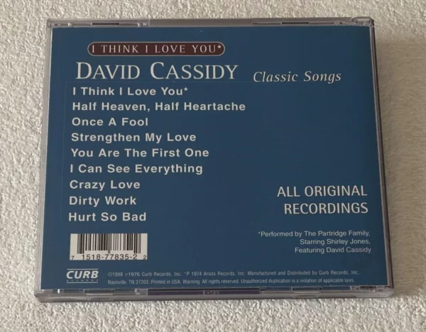 Classic Songs David Cassidy 1998 CD Top-quality Free UK shipping