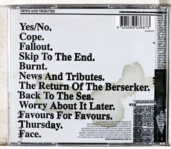 News And Tributes The Futureheads 2006 CD Top-quality Free UK shipping