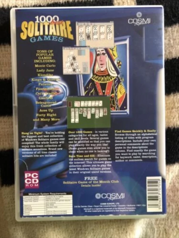 1000 best solitaire games DVD Top-quality Free UK shipping