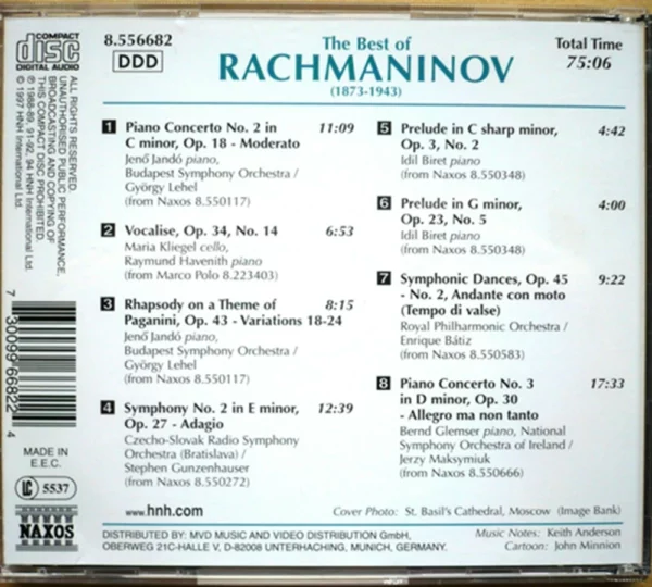 The Best of Rachmaninov Sergei Rachmaninov 1999 CD Top-quality Free UK shipping