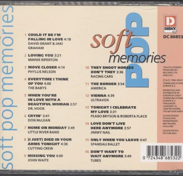 Soft Pop Memories Various Artists 1996 CD Top-quality Free UK shipping