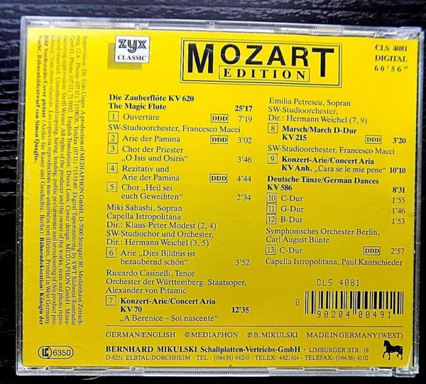 Mozart CD Zauberflte / Magic Flute Various Artists CD Top-quality