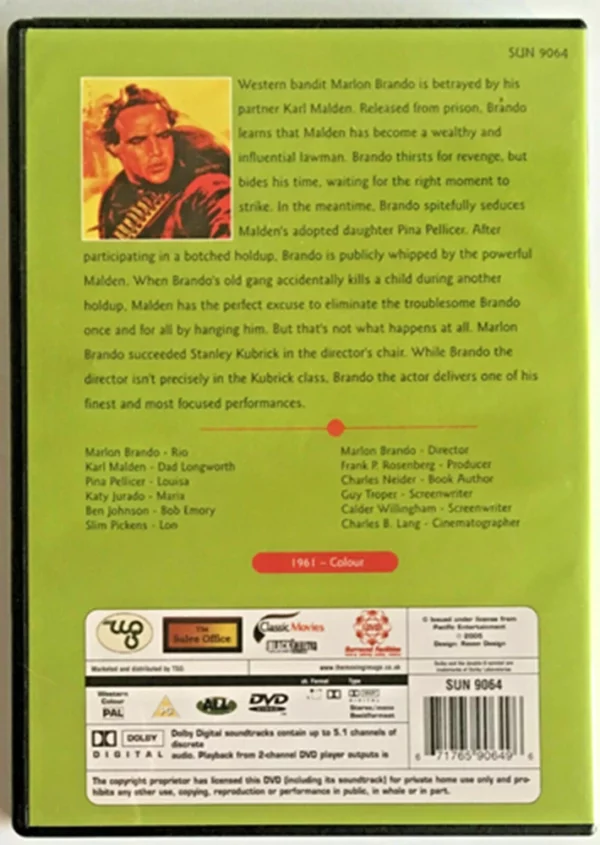 One Eyed Jacks Marlon Brando 2008 DVD Top-quality Free UK shipping