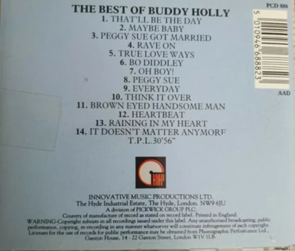 The Best of Buddy Holly Buddy Holly CD Top-quality Free UK shipping