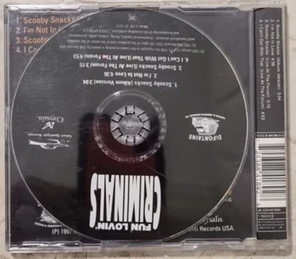 Scooby Snacks/I'm Not in Love Fun Lovin Criminals 1997 CD Top-quality