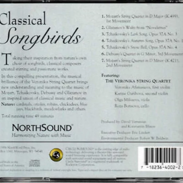 Classical Songbirds Veronika String Quartet 1998 CD Top-quality