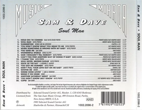 Sam & Dave - Soul Man Sam & Dave CD Top-quality Free UK shipping