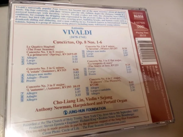 Vivaldi: the Four Seasons Cho-Liang Lin / Anthony Newman / Sejong Soloists 2006