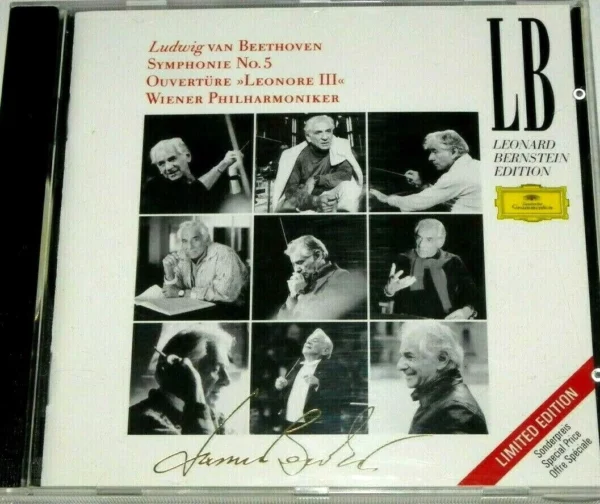 Beethoven Symphony No 5 Leonore Overture Bernstein various 1978 CD Top-quality