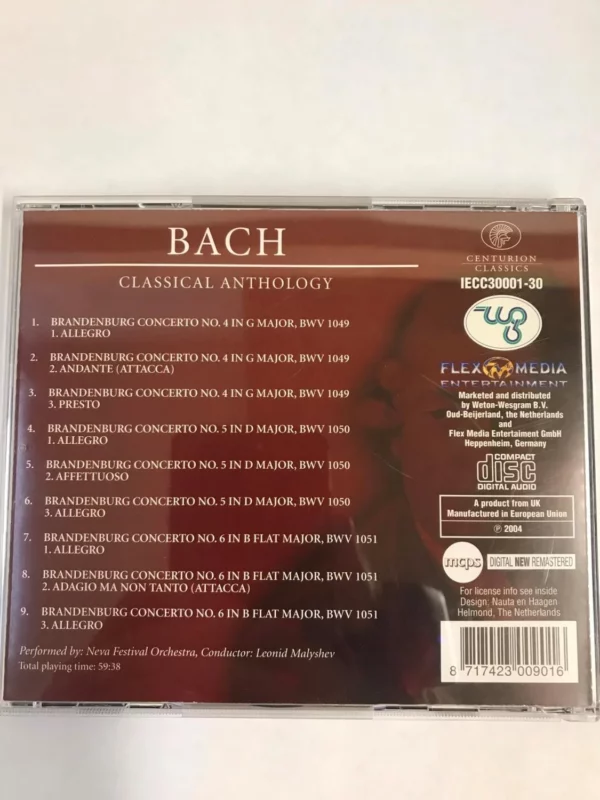 Brandenburg Concerto No.4-5-6 Vol.2 Sebastian Bach CD Top-quality