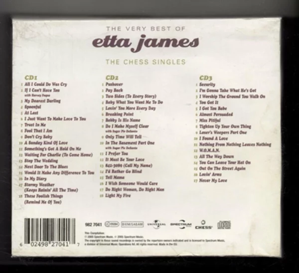 The Very Best Of Etta James: The Chess Singles Etta James 2005 CD Top-quality