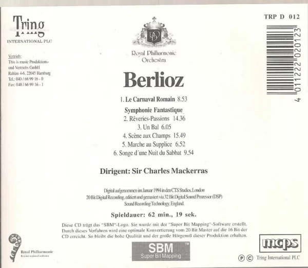 Berlioz : Carnaval Romain / Symphonie Fantastique Royal Philharmonic Orchestra