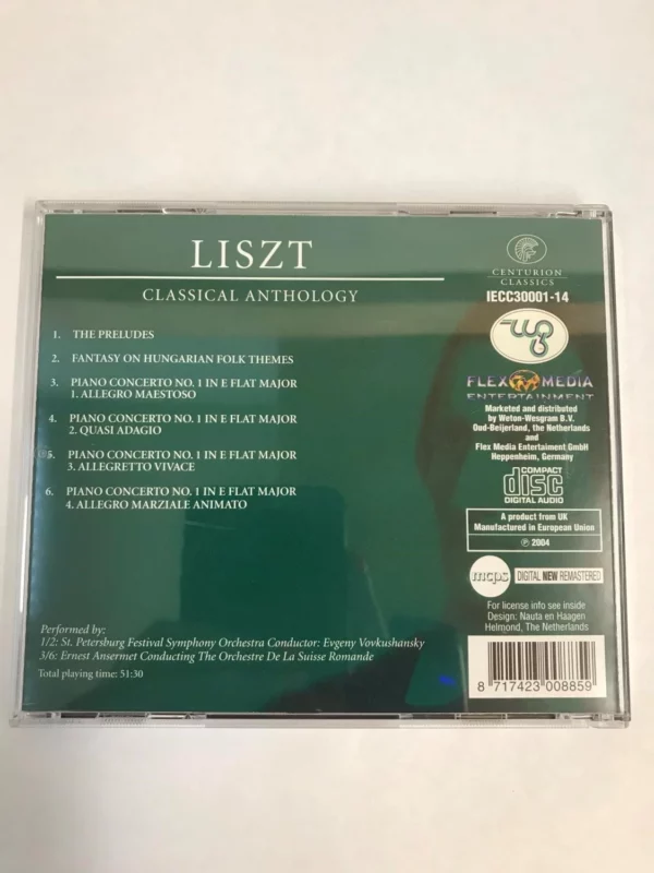 The Preludes- Fantasy on Hungarian Folk Themes Liszt 2004 CD Top-quality