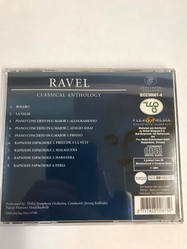 Balero-La Valse Piano Concerto In G Major 1.2.3 RAVEL 2004 CD Top-quality