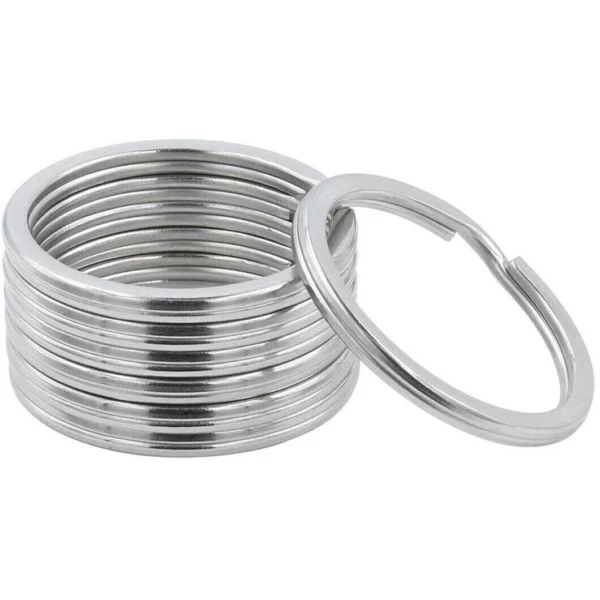 Stainless Steel Split Rings Flat 2 Key Rings Top-quality Free UK shipping