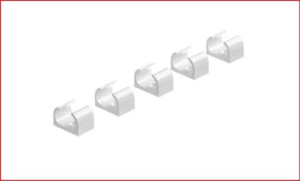 Pack of 5 MK White Round 16mm Cable clip Top-quality Free UK shipping