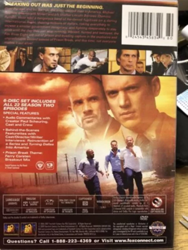 Prison Break Complete Season 2 Wentworth Miller 2007 DVD Top-quality