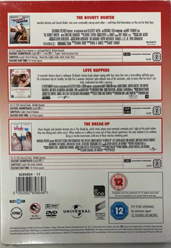 3 Film Box Set: The Break-Up/Bounty Hunter/Love Happens Jennifer Aniston 2011