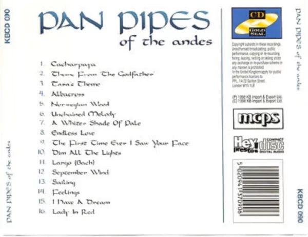 Pan Pipes Of The Andes Unknown Artist 1998 CD Top-quality Free UK shipping