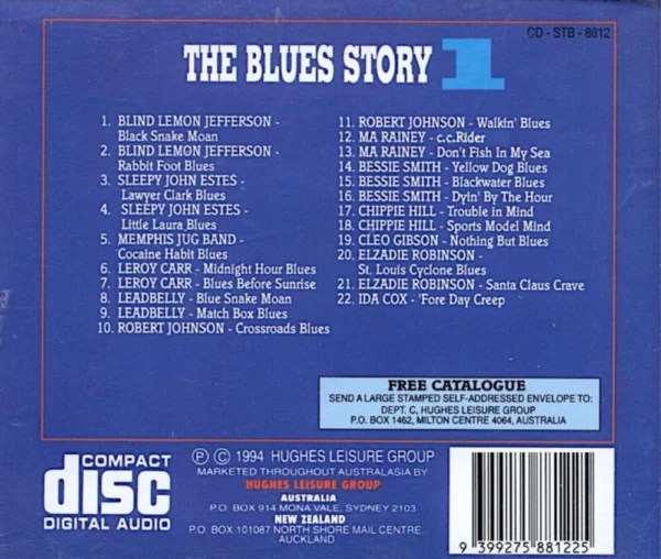 The Blues Story 1 CD 22 epic traps Various Artists 1994 CD Top-quality