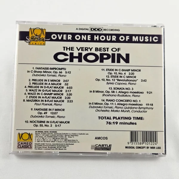 THE VERY BEST OF CHOPIN Frederic Chopin (1810-1849) CD Top-quality