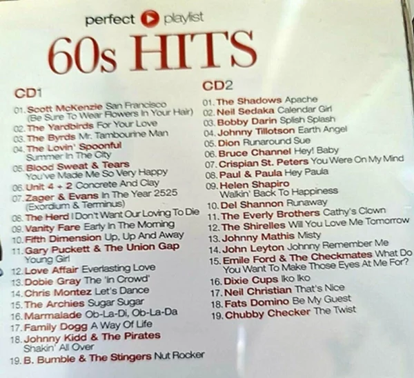 PERFECT PLAYLIST 60S HITS Various 2012 CD Top-quality Free UK shipping