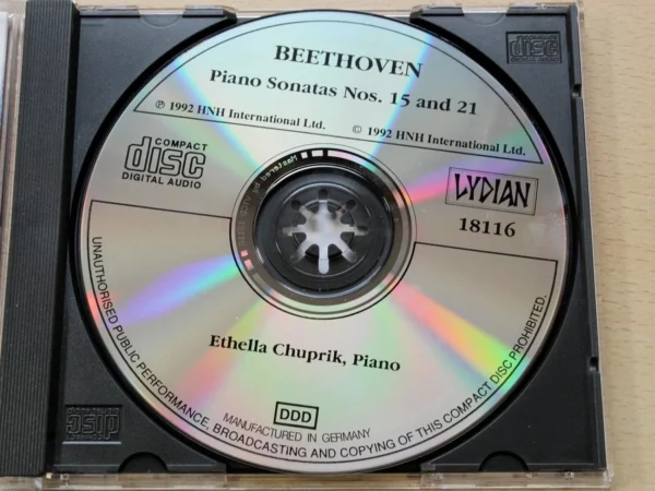 Beethoven Piano Sonatas : Pastoral & Waldstein Ethella Chuprik 1992 CD